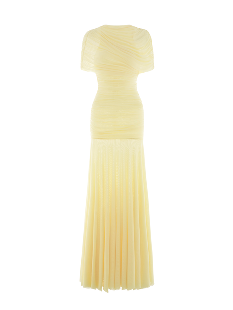 Aurohaya Mado One Shoulder Ruched Maxi Dress