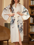 Printed Satin Nightrobe