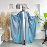 Fluorescent Color Shines Brightly Abaya with Hijab