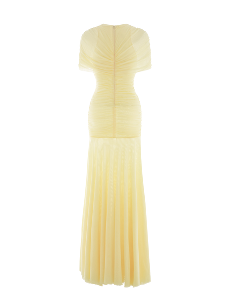 Aurohaya Mado One Shoulder Ruched Maxi Dress