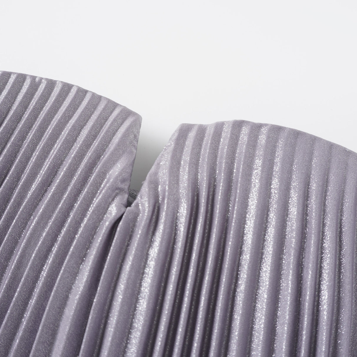 Aurohaya Satiné Purple Fully-pleated Maxi Dress