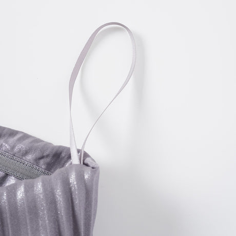 Aurohaya Satiné Purple Fully-pleated Maxi Dress