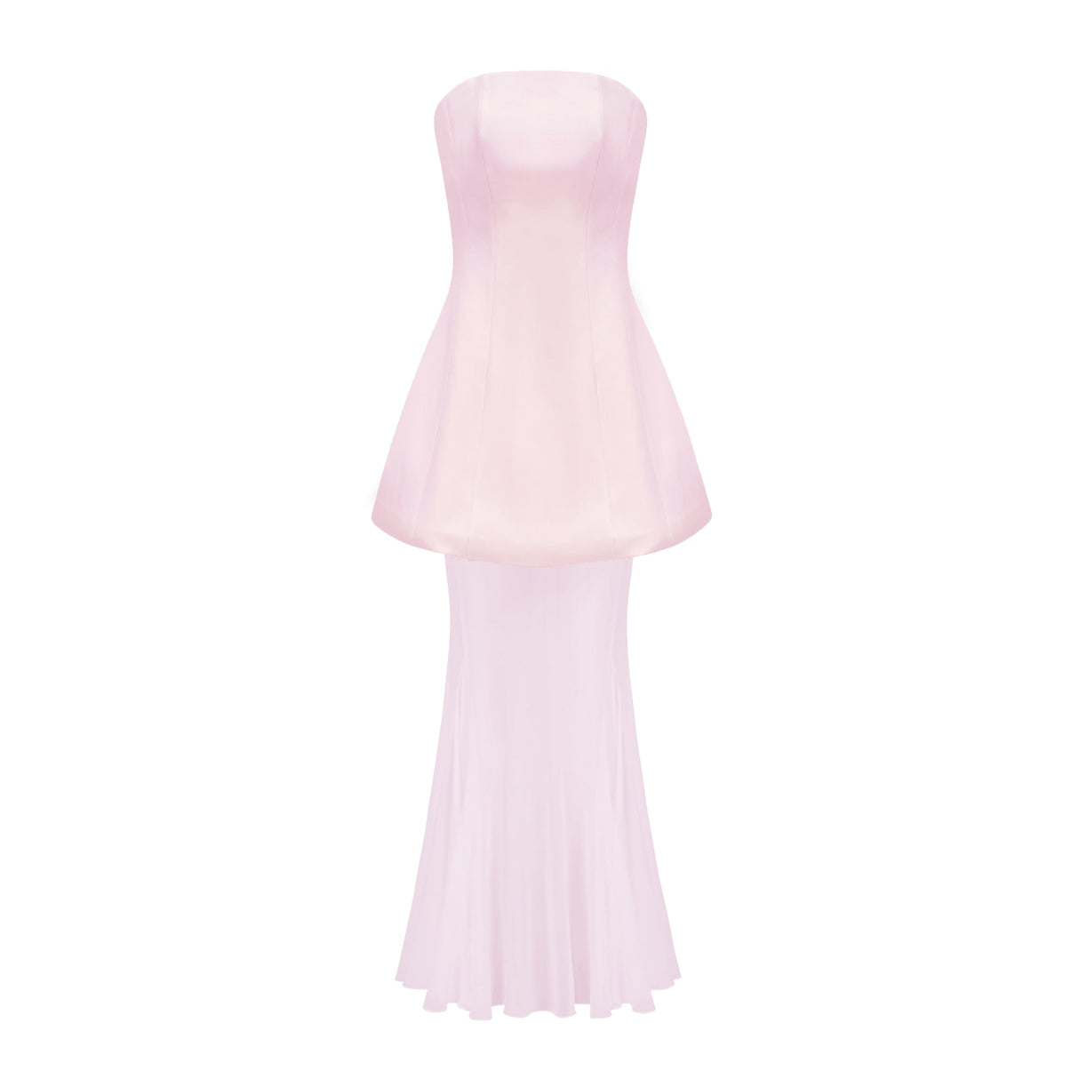 Aurohaya Mélanie Pink Corset Dress & Mesh Skirt Set