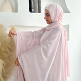 Fluorescent Color Shines Brightly Abaya with Hijab