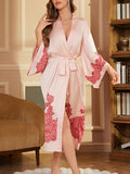Printed Satin Nightrobe