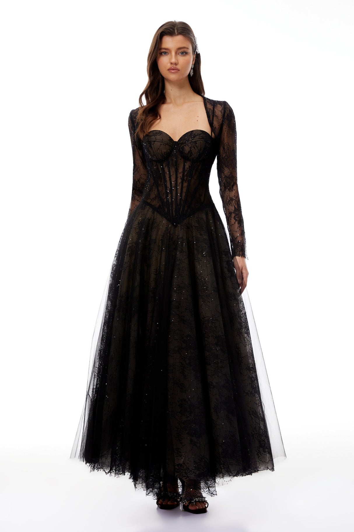 Aurohaya Celina Lace Corset Maxi Gown