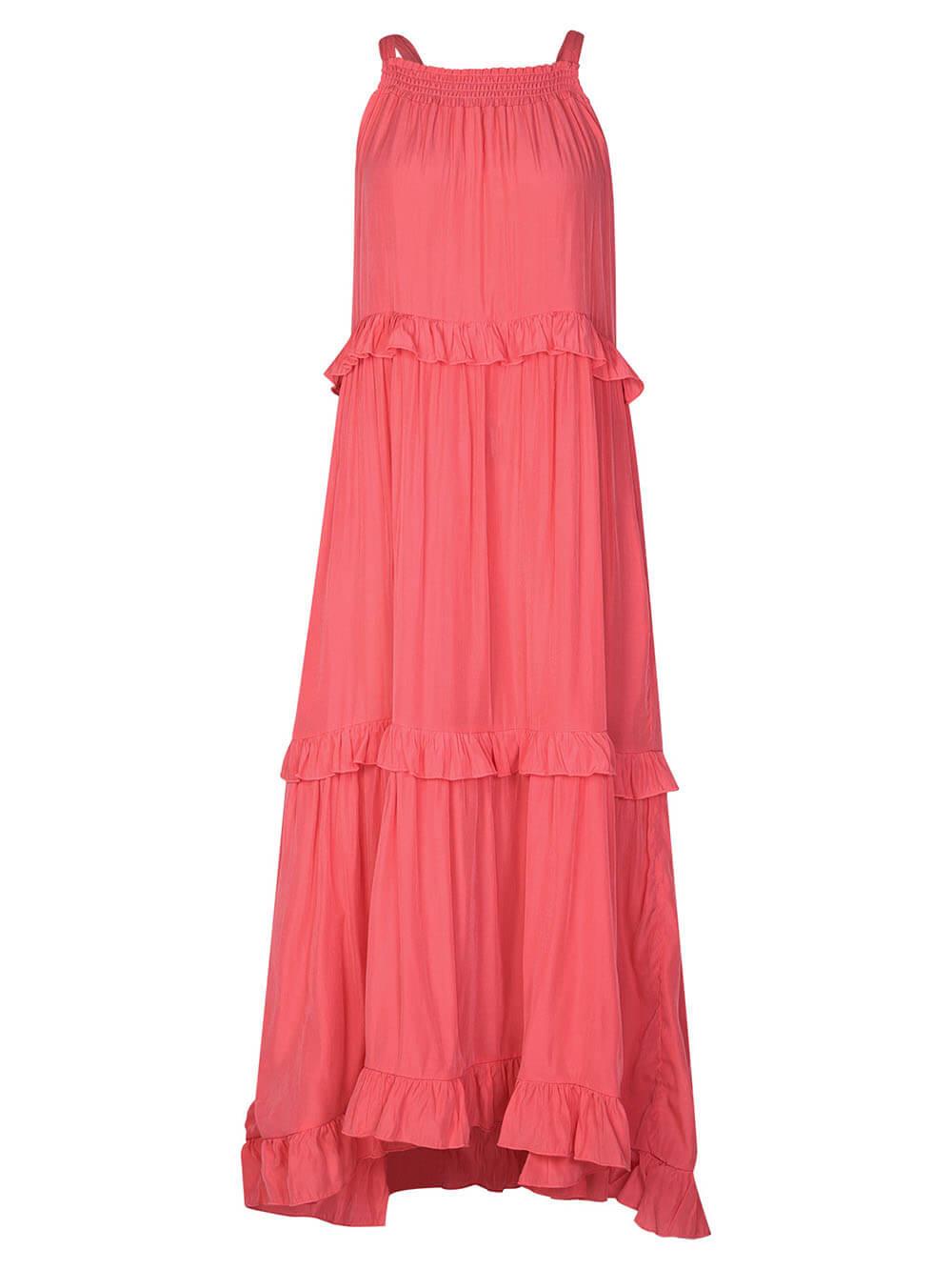 Aurohaya Irregular Cake Sleeveless Maxi Dress