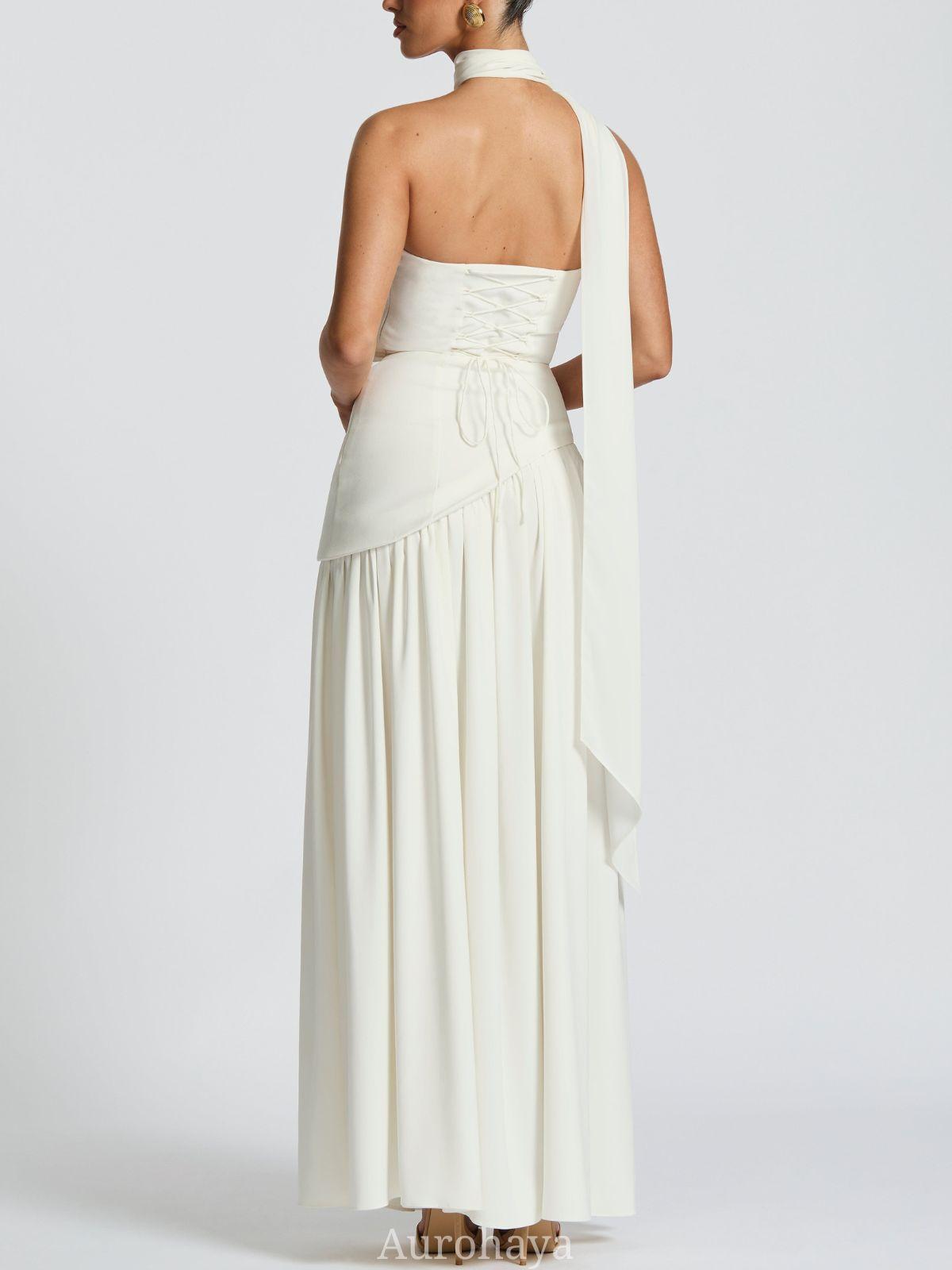 Aurohaya Solène Asymmetrical Maxi Gown