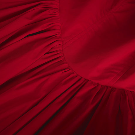 Aurohaya Eponine Red Layered Flared Hem Midi Dress