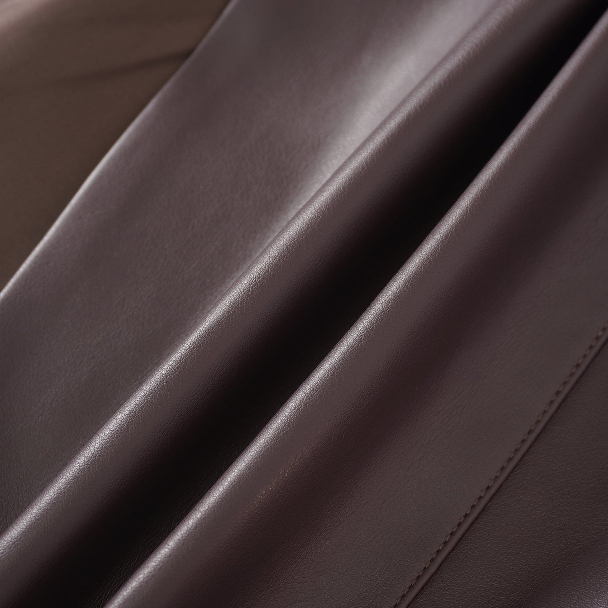 Aurohaya Solange Brown Leather Mini Blazer Dress