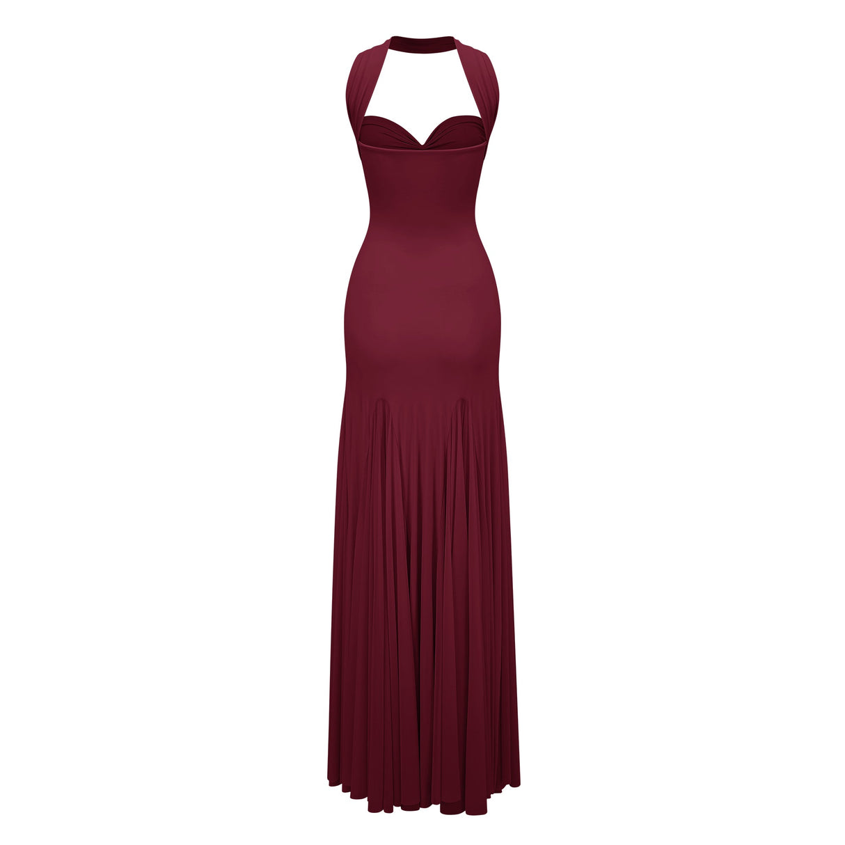 Aurohaya Rêverie Red Sweetheart Neck Maxi Dress