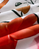 Floral Print Turn-down Collar Long Sleeve Casual Pressed Pleats Shirt Dress