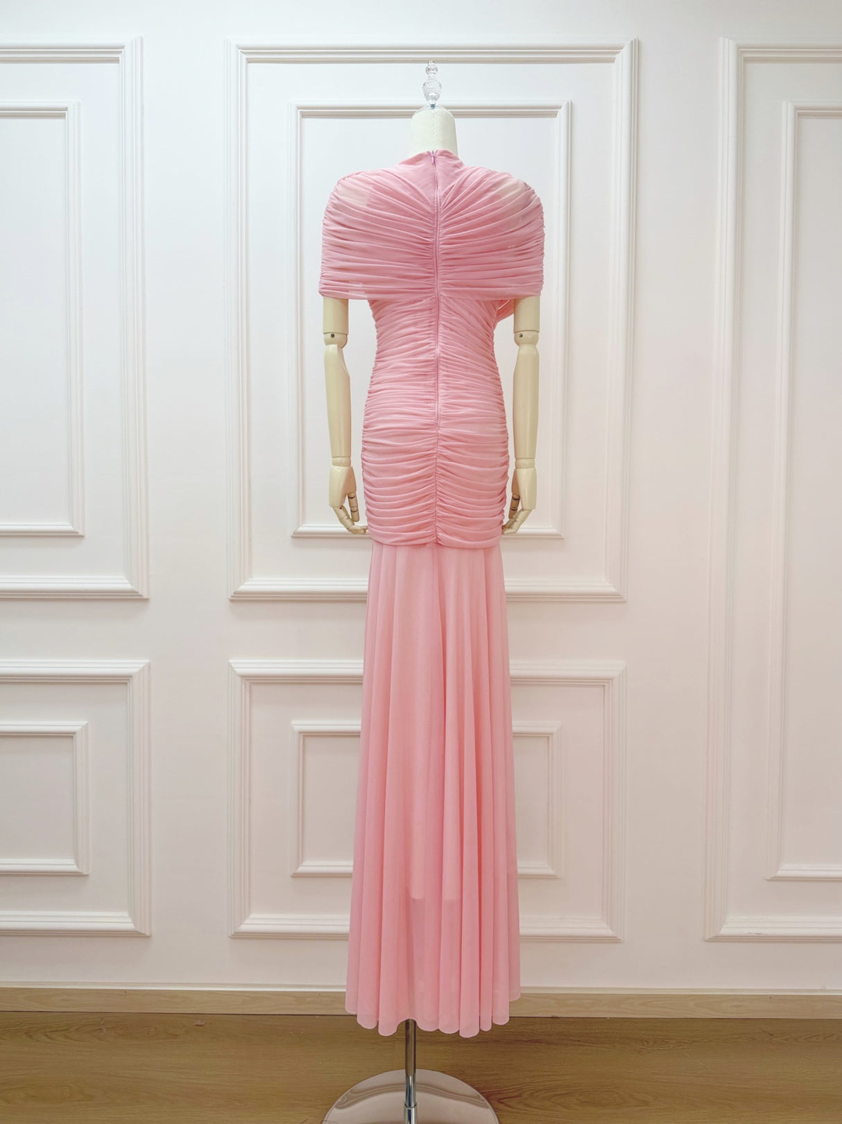 Aurohaya Mado One Shoulder Ruched Maxi Dress