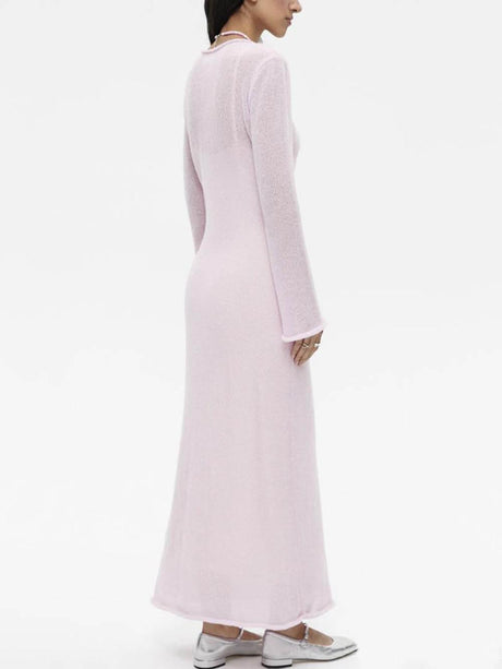 Aurohaya Classic Soft Knit Hollow Maxi Skirt + Vest Skirt Set