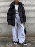 Classic Loose OverSize Style Spun Padded Coat