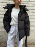 Classic Loose OverSize Style Spun Padded Coat