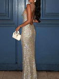 Glittering Temperament Strap Dress