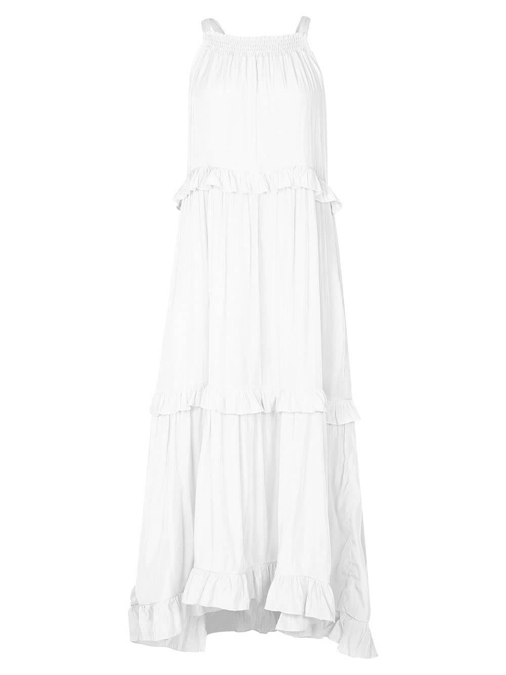 Aurohaya Irregular Cake Sleeveless Maxi Dress