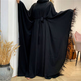 Feather Batwing Sleeves Abayas