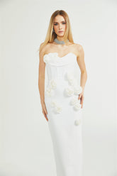 Aurohaya Geneviève off-shoulder floral dress