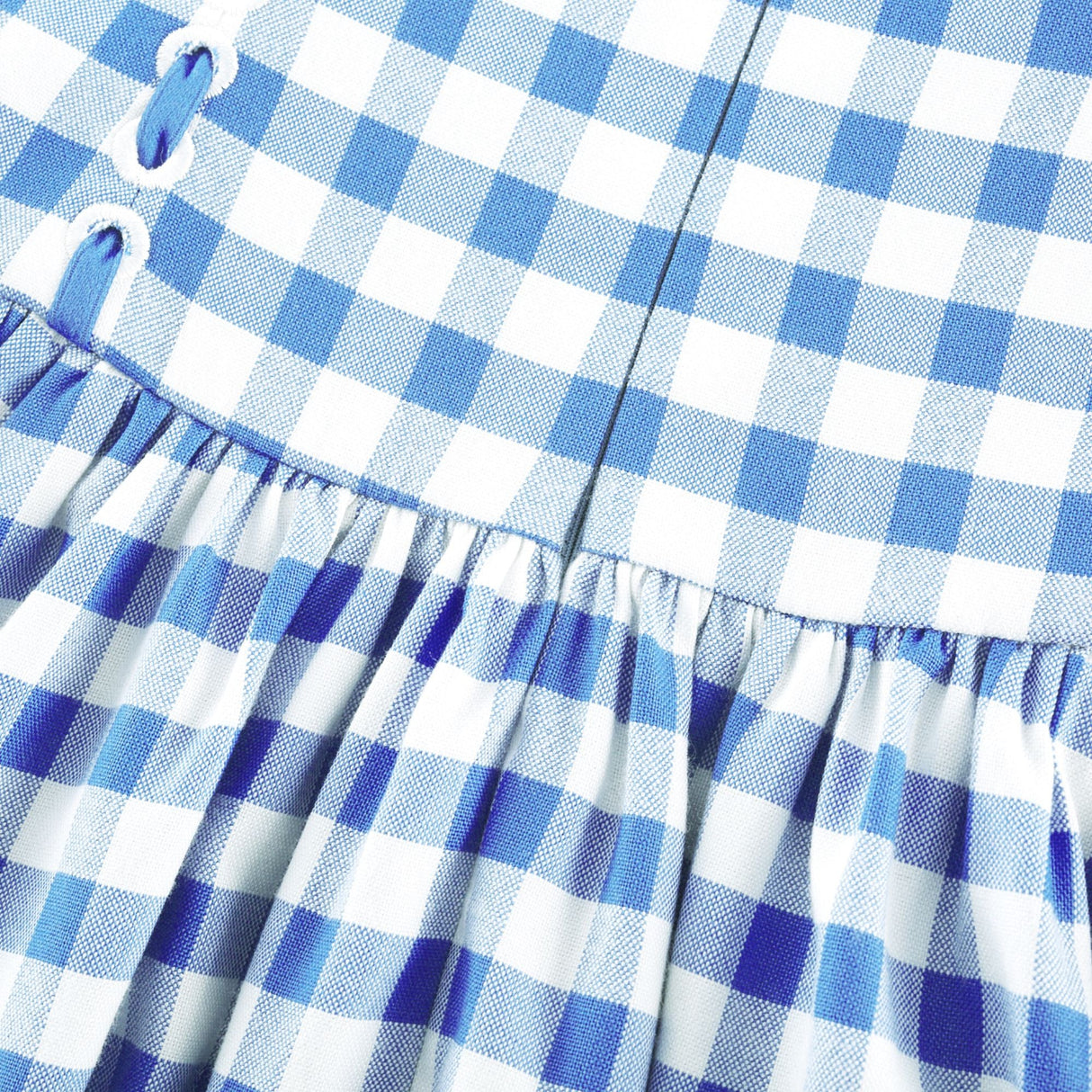 Aurohaya Diane blue gingham midi dress