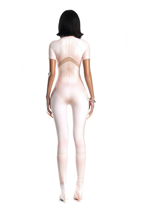 Aurohaya Zéro Pink Short Sleeve Catsuit