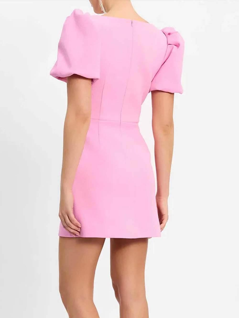 Aurohaya Elegant and Sweet Puff Sleeve Sequin Evening Gown Dress