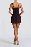 Aurelia Square-Neck Boned Mini Dress