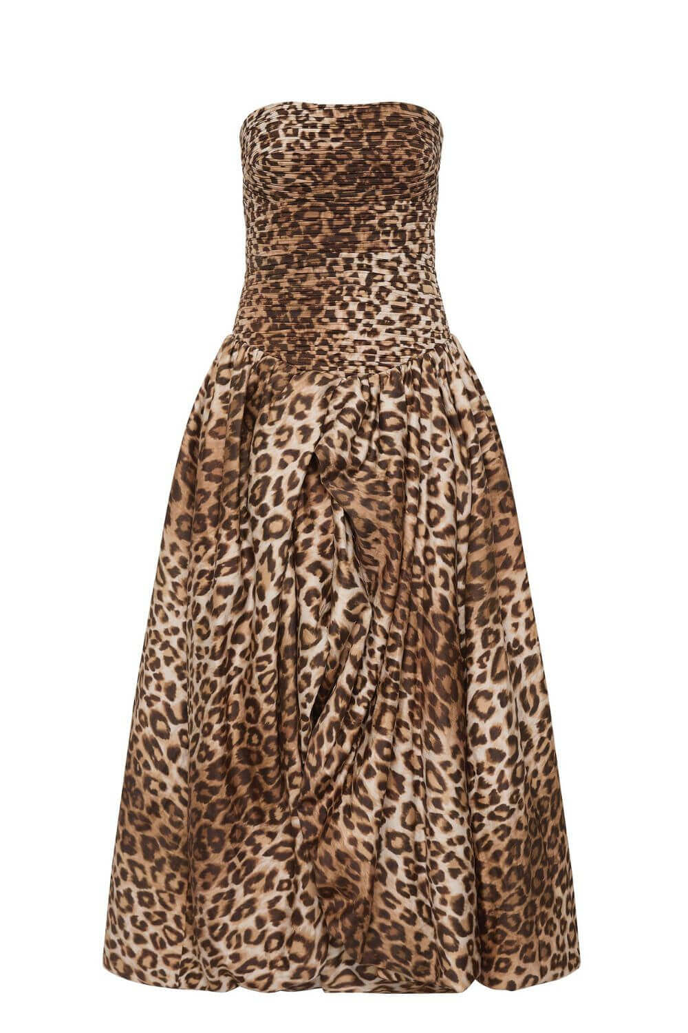 Aurohaya Jeanne Hydrangea Floral Strapless Maxi Dress