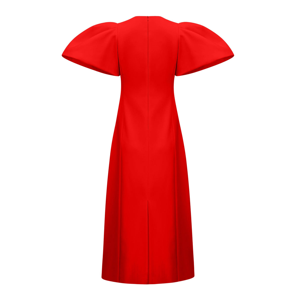Aurohaya Irène Red Sequined Floral Embroidered Midi Dress