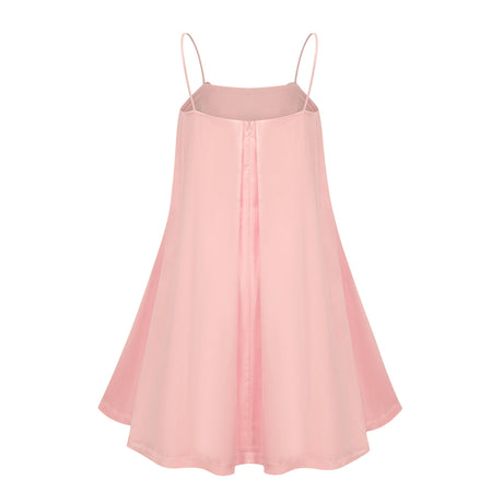 Aurohaya Avril Pink Floral Embroidered Satin Mini Dress