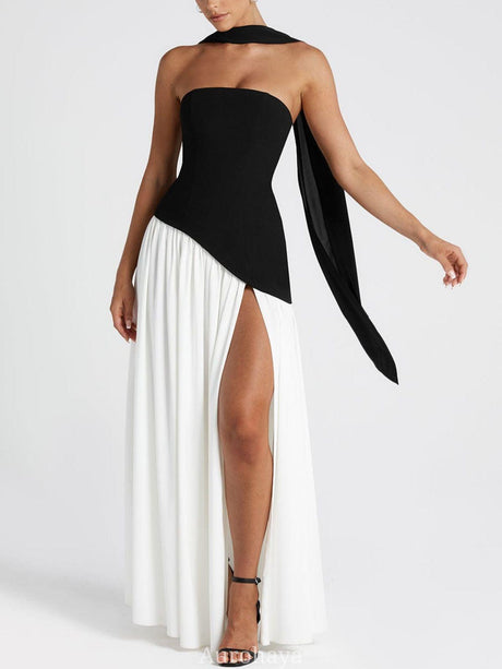 Aurohaya Solène Asymmetrical Maxi Gown
