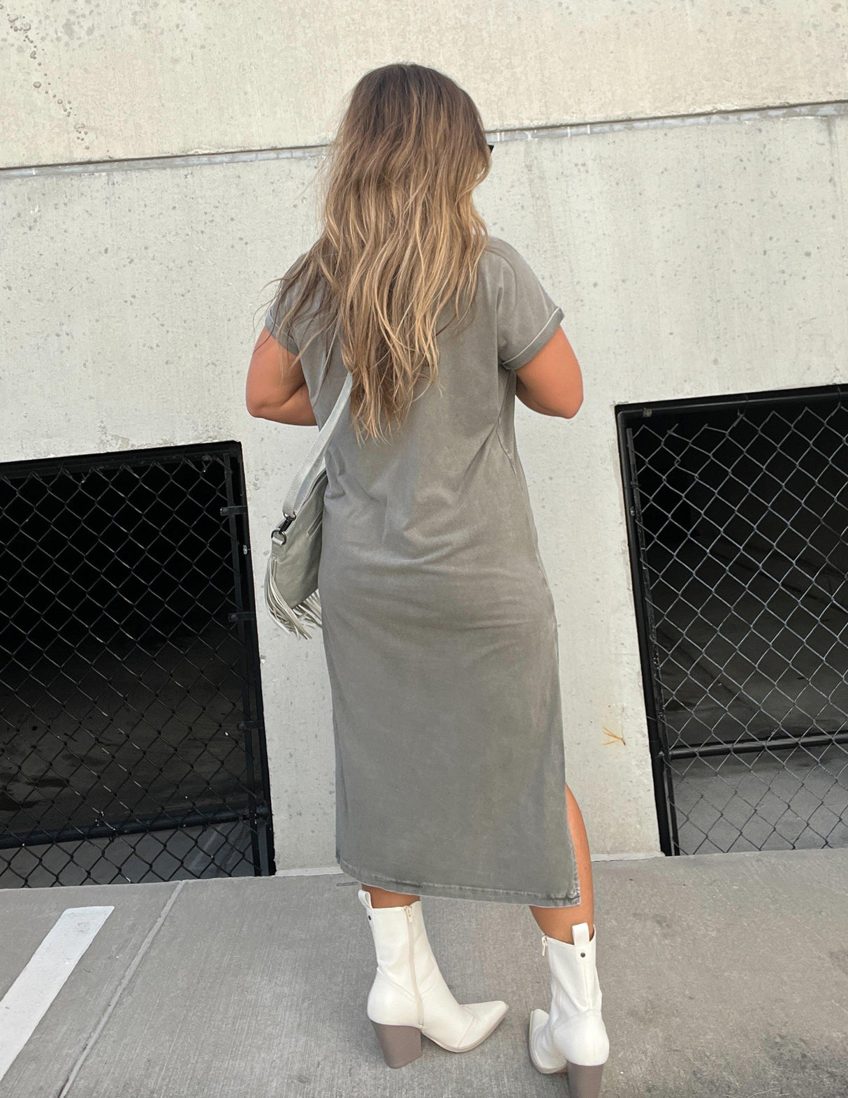 Aurohaya Free Bird Graphic Midi Dress Olive