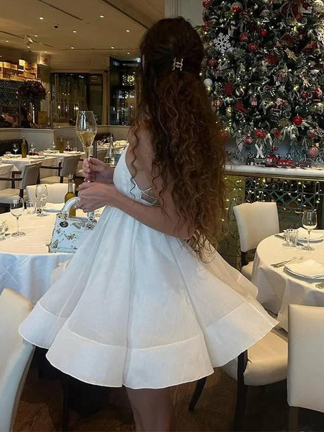 Aurohaya Sweet Wide Hem Mini Dress