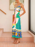 Bow Tie Sleeveless Slit Dress