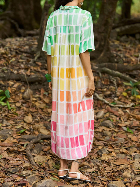 Aurohaya Unique Printed Shirtdress