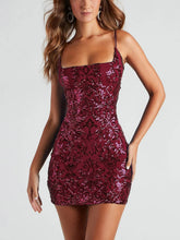 Sequined Sling Slim Fit Mini Dress