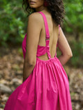Vacation Style Backless Strap Dress