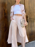 Elegant Lightweight Longline Satin Trench Coat