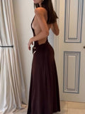 Off-shoulder Backless Maxi Dress