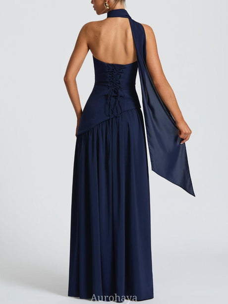 Aurohaya Solène Asymmetrical Maxi Gown