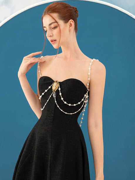 Aurohaya Claribel Strapless Midi Dress