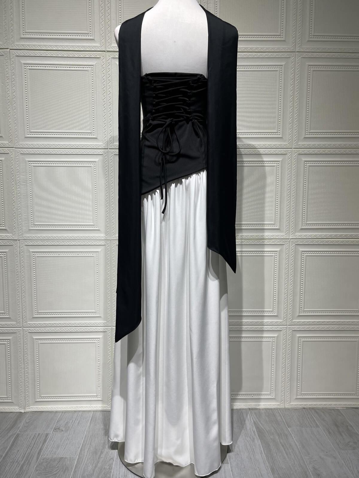 Aurohaya Solène Asymmetrical Maxi Gown