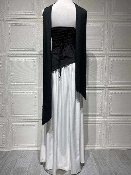 Aurohaya Solène Asymmetrical Maxi Gown