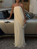 Unique Design Loose Tube Top Maxi Dress