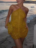 Tassel Halterneck Mini Dress
