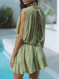 Waist Tie Mini Dress