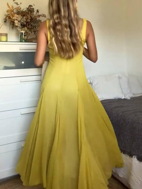 Aurohaya Square Collar Sling Dress