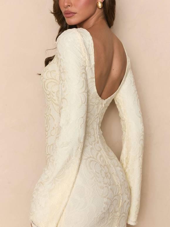 Aurohaya Lace Scarf Design Maxi Dress