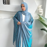 Fluorescent Color Shines Brightly Abaya with Hijab